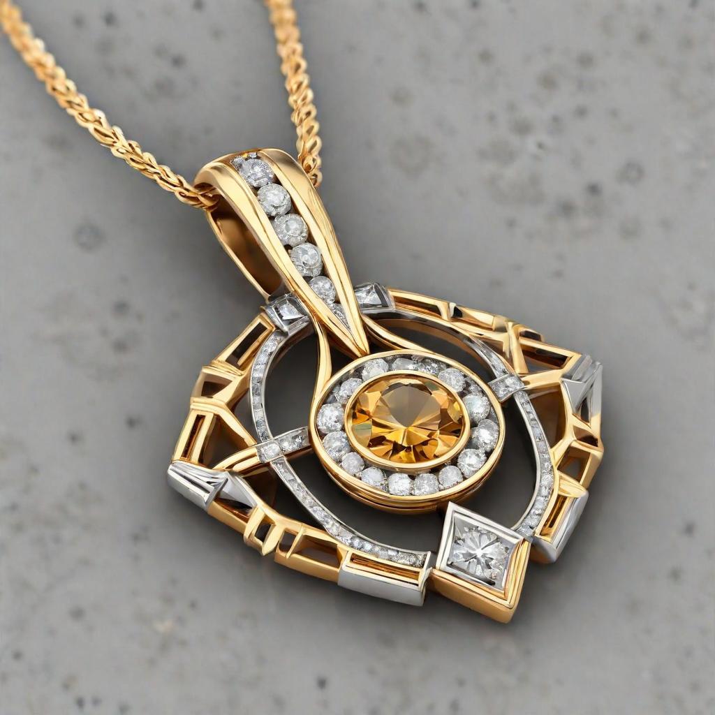 Special KVJ Design Gold Pendant