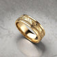 Special KVJ Design Gold Wedding Band