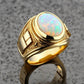 Special KVJ Design Gold Opal Ring