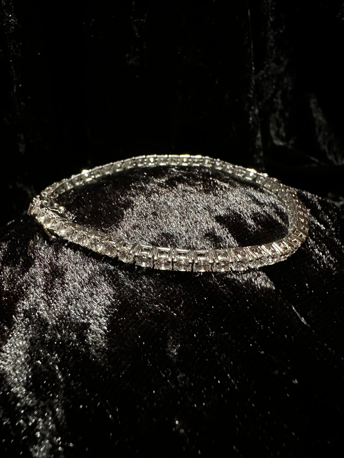 Silver Moissanites Bracelet 3mm