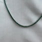 Silver Green tennis Necklace 3MM 40cm