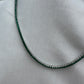 Silver Green tennis Necklace 3MM 40cm