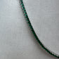 Silver Green tennis Necklace 3MM 40cm