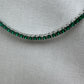 Silver Green tennis Necklace 3MM 40cm