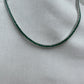 Silver Green tennis Necklace 3MM 40cm