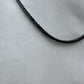 Silver Black Tennis Chain 3MM 45CM