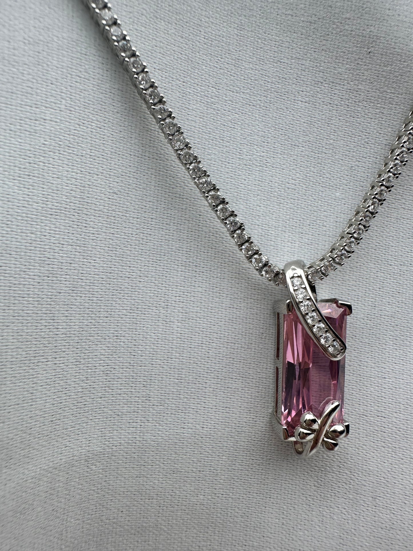 Silver Pink Necklace