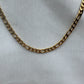 Silver Gold Plated Figaro Chain 3mm 50CM