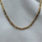 Silver Gold Plated Figaro Chain 3mm 50CM