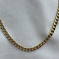 Silver Curb Chain Gold Plated 3mm 50cm