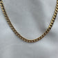 Silver Curb Chain Gold Plated 3mm 50cm