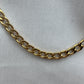 Silver Curb Chain Gold Plated 3mm 50cm