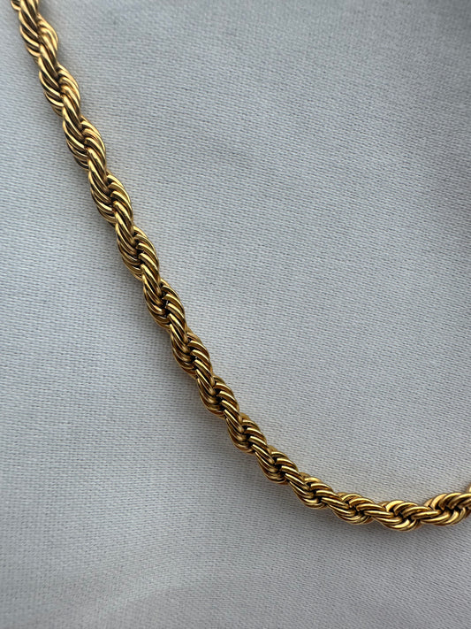 Silver Gold Plated RopeChain 3mm 50CM