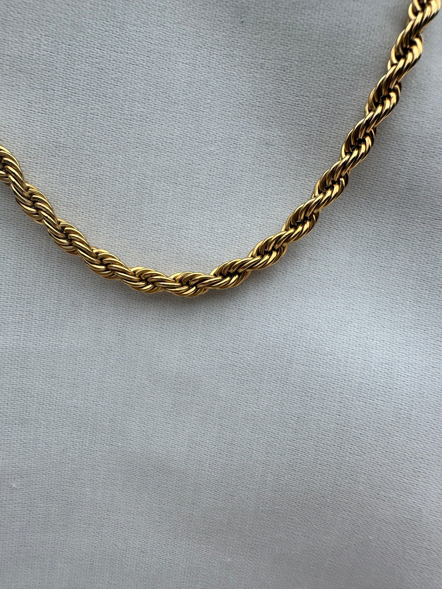 Silver Gold Plated RopeChain 3mm 50CM