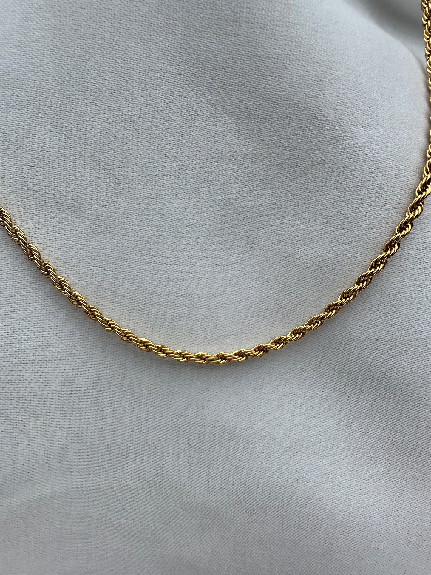 Silver Gold Plated RopeChain 3mm 50CM