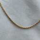 Silver Gold Plated RopeChain 3mm 50CM