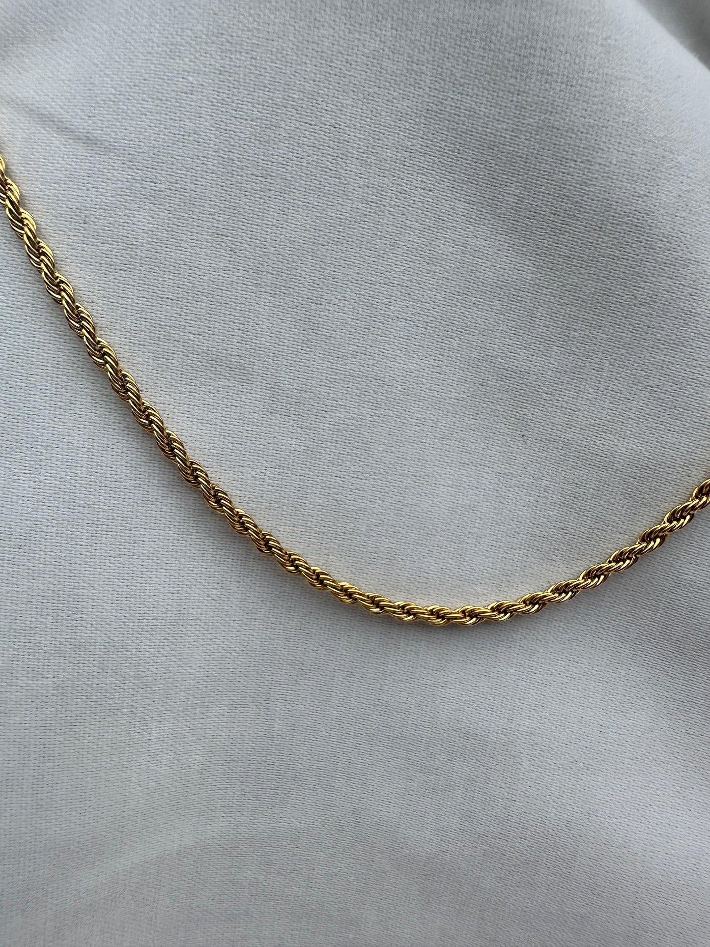 Silver Gold Plated RopeChain 3mm 50CM