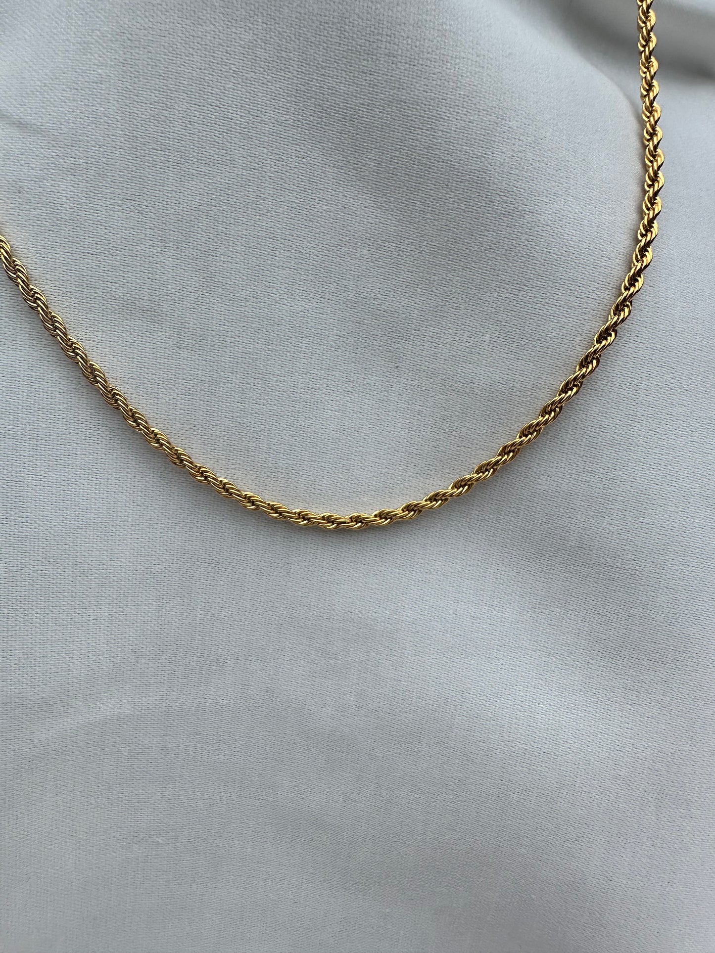 Silver Gold Plated RopeChain 3mm 50CM