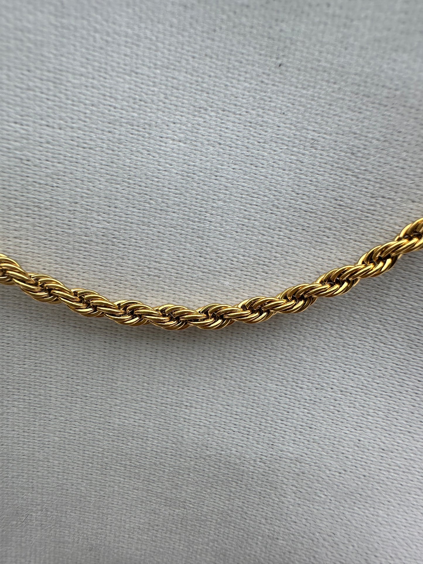 Silver Gold Plated RopeChain 3mm 50CM