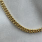 Cuban Link Chain Silver Gold Plated 5mm 50cm