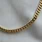 Cuban Link Chain Silver Gold Plated 5mm 50cm