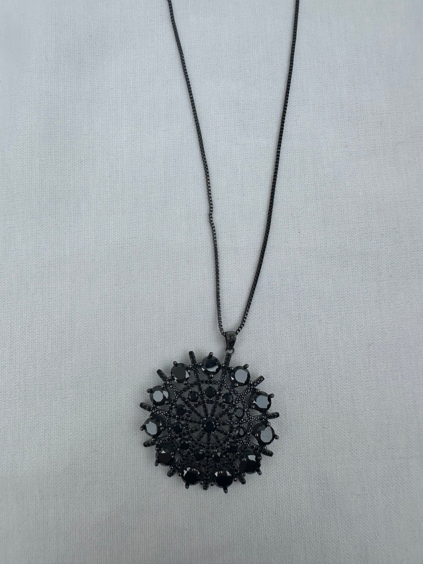 Silver Black Necklace