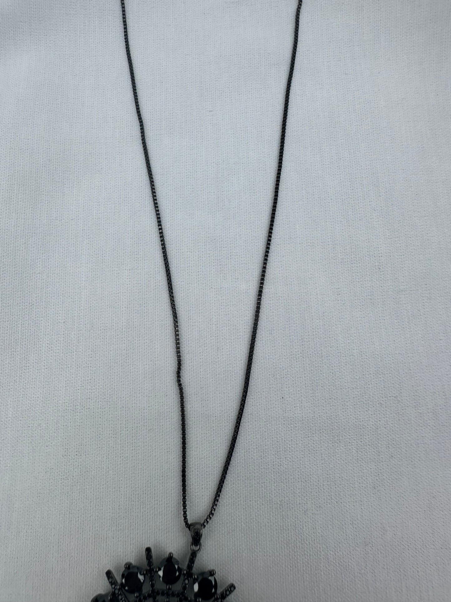 Silver Black Necklace