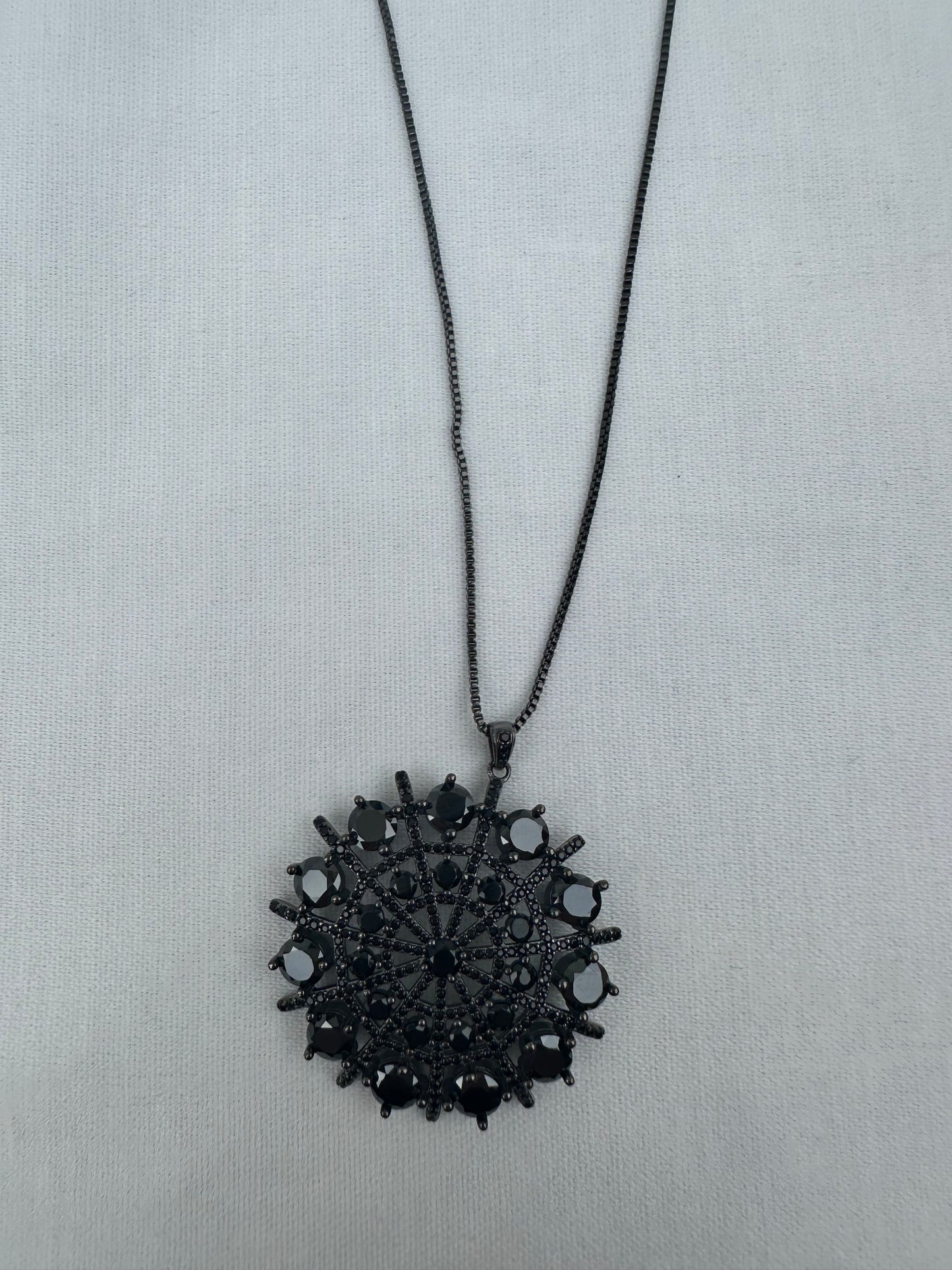 Silver Black Necklace