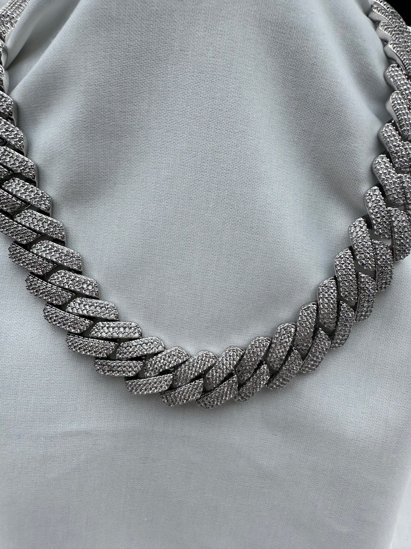 Silver Cuban Link Chain 20mm 55cm