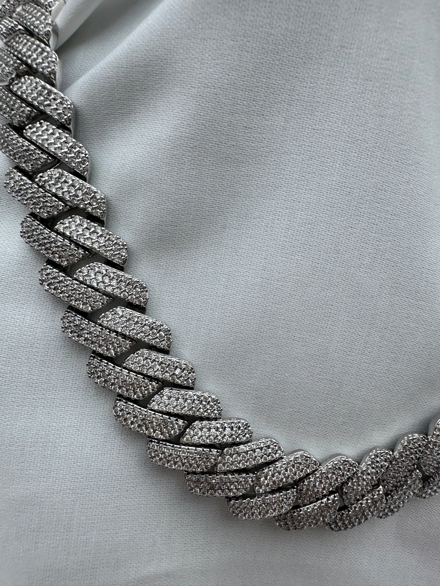 Silver Cuban Link Chain 20mm 55cm