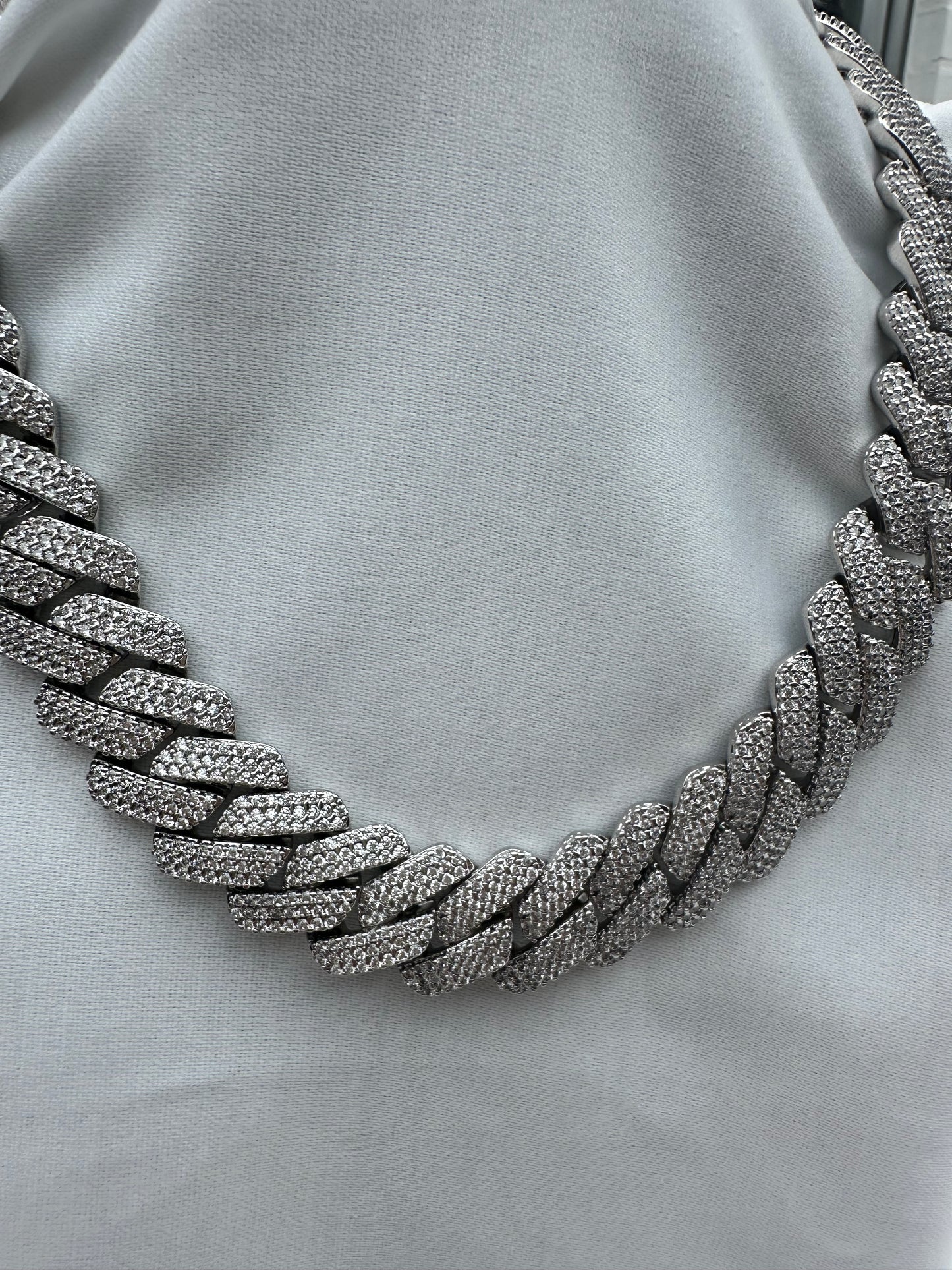 Silver Cuban Link Chain 20mm 55cm