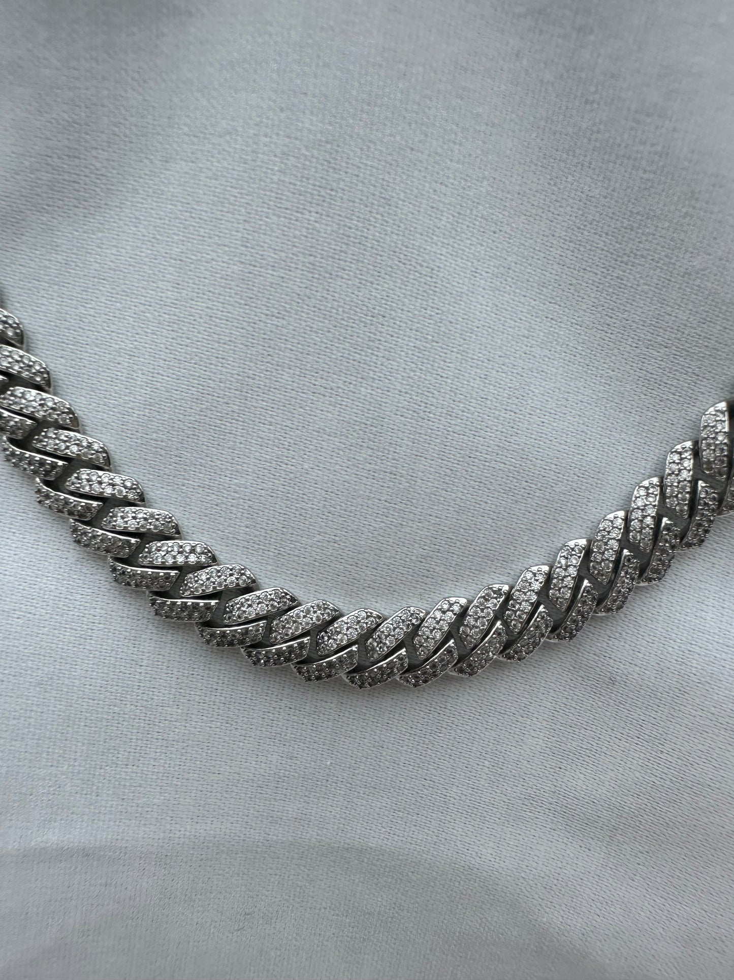 Silver Cuban Link Chain 10mm 50cm