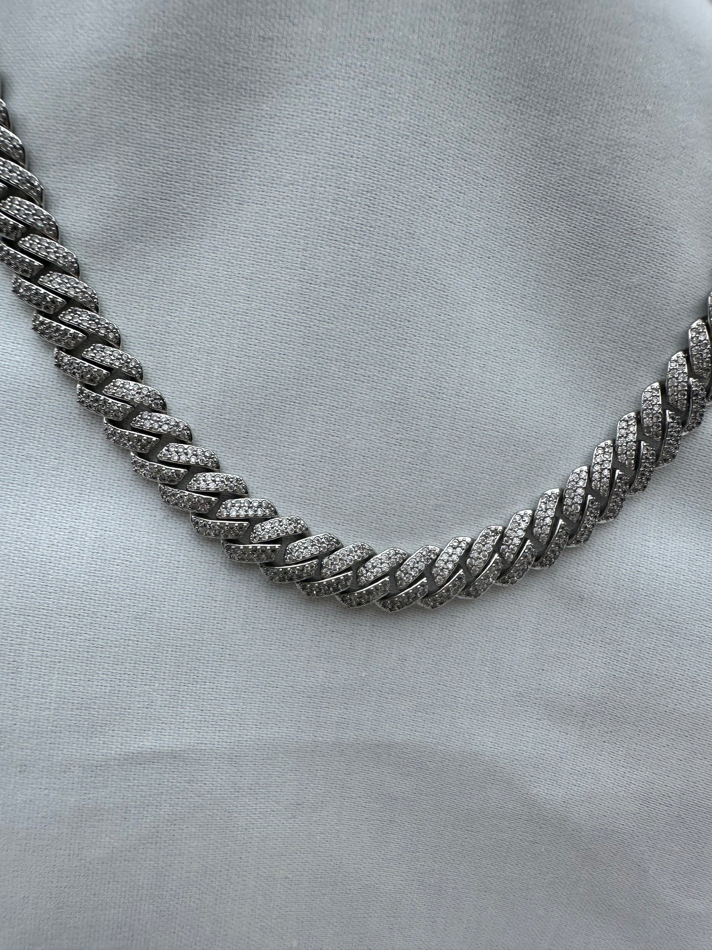 Silver Cuban Link Chain 10mm 50cm