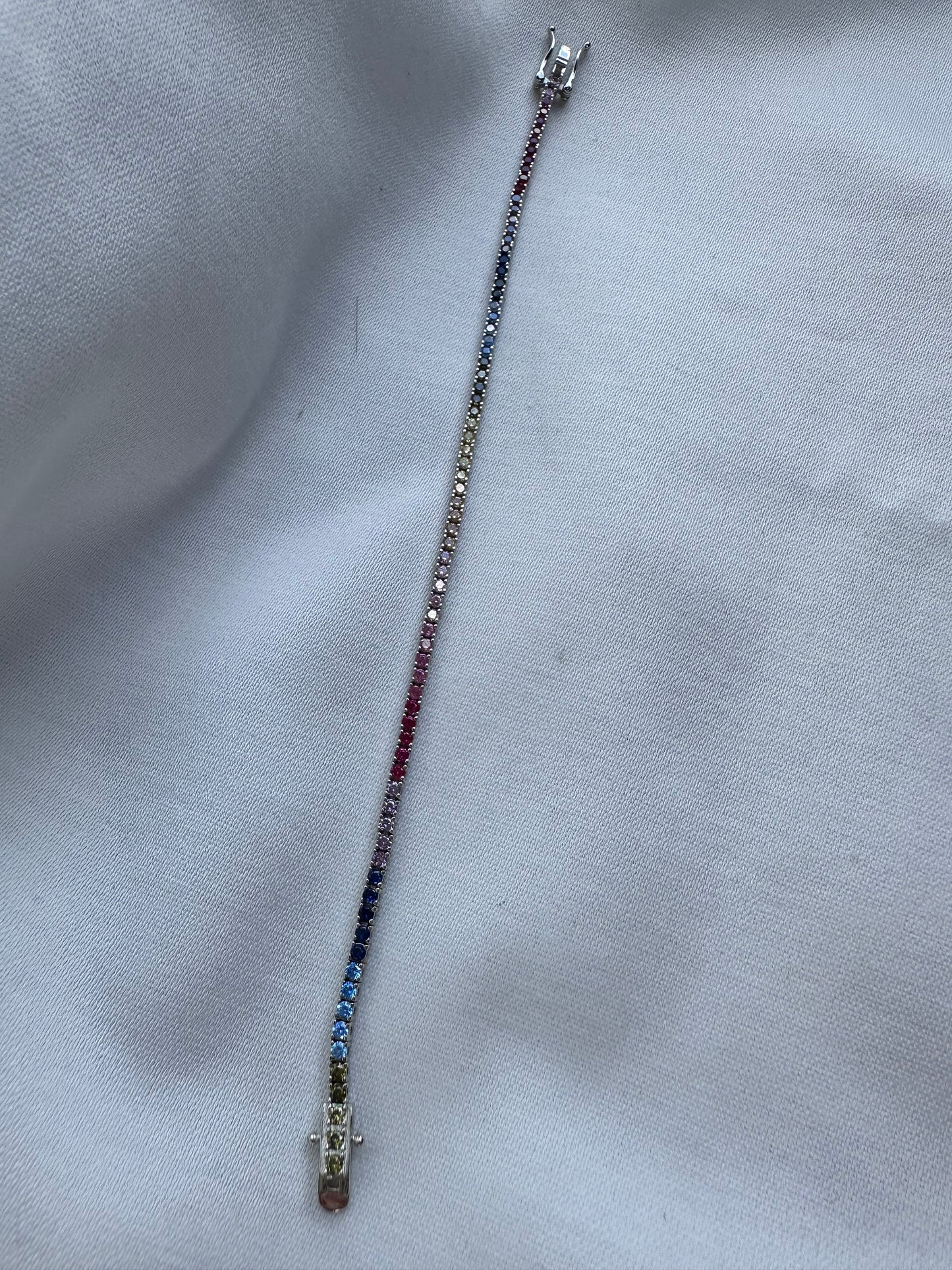 Silver Rainbow Bracelet