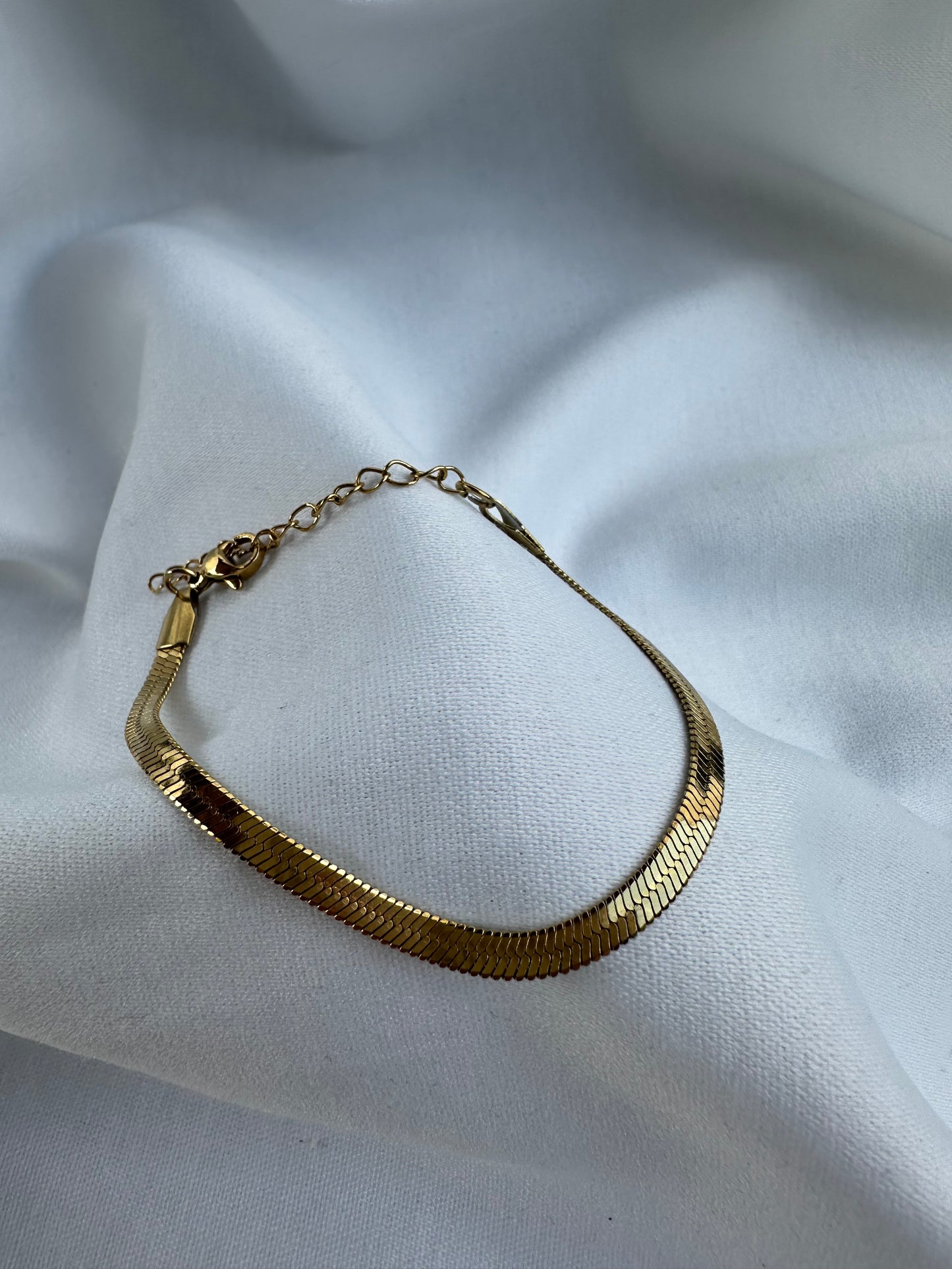 Silver Gold Plated Herringbone Bracelet Gold Plated 5mm