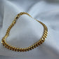 Silver Cuban Link Bracelet Gold Plated 5mm