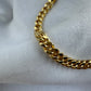 Silver Cuban Link Bracelet Gold Plated 5mm