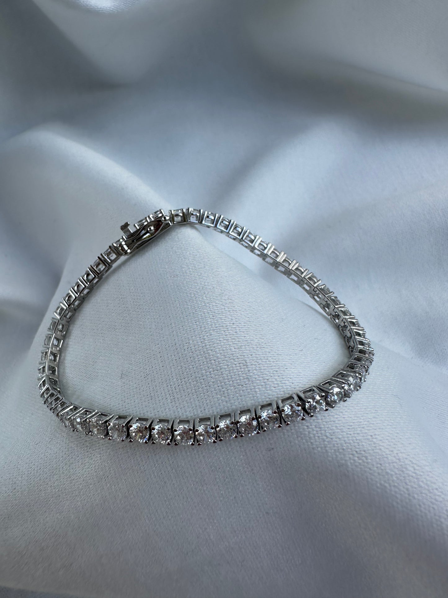 Silver CZ Tennis Bracelet 3mm