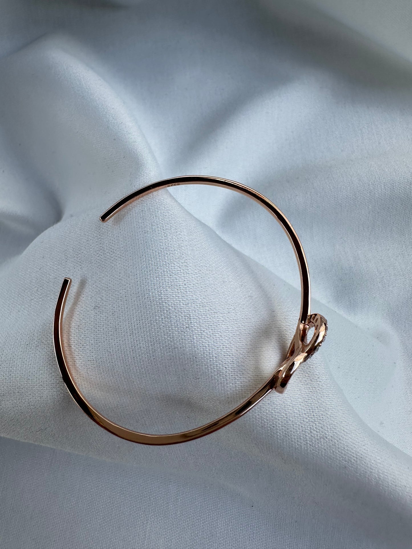 Silver Rose Gold Plated Love Bracelet