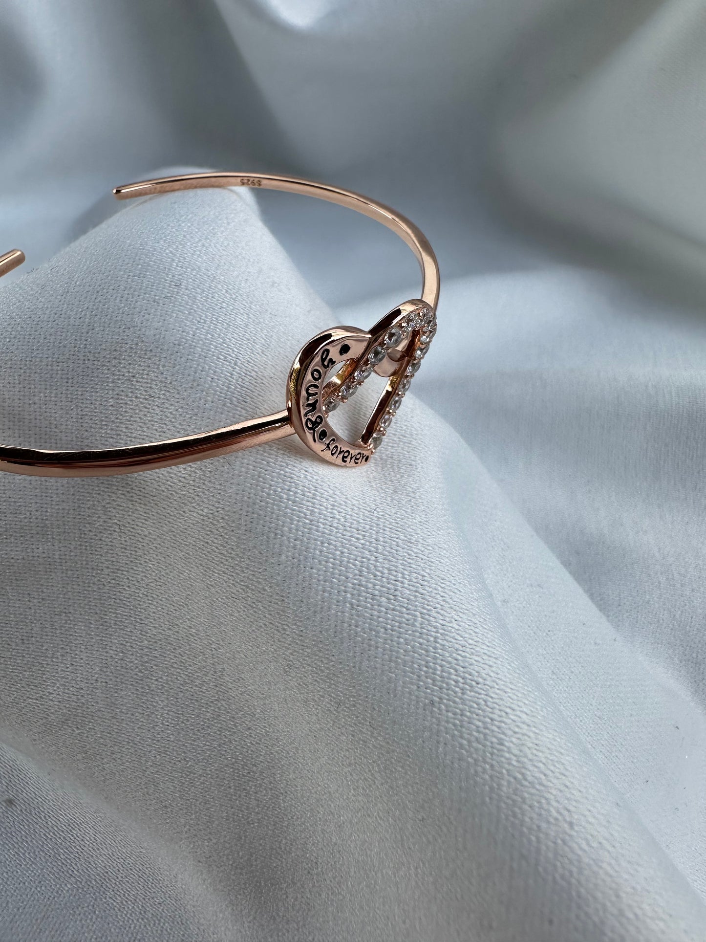 Silver Rose Gold Plated Love Bracelet