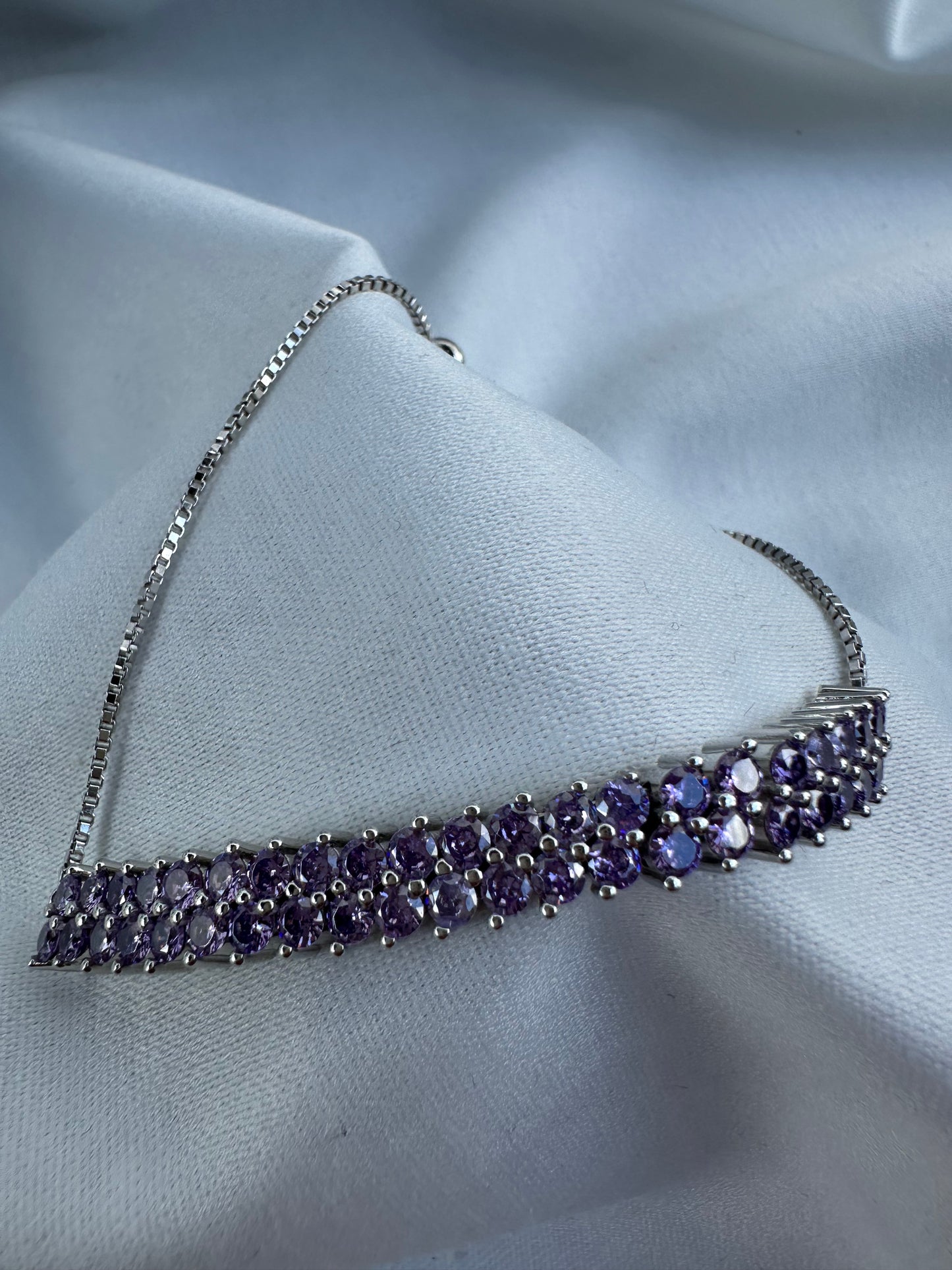 Silver Purple Bracelet