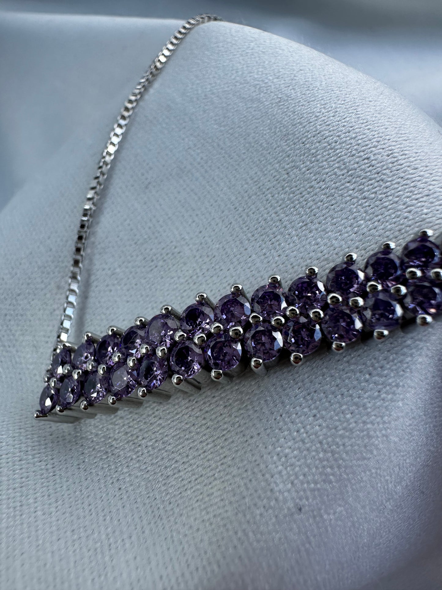 Silver Purple Bracelet