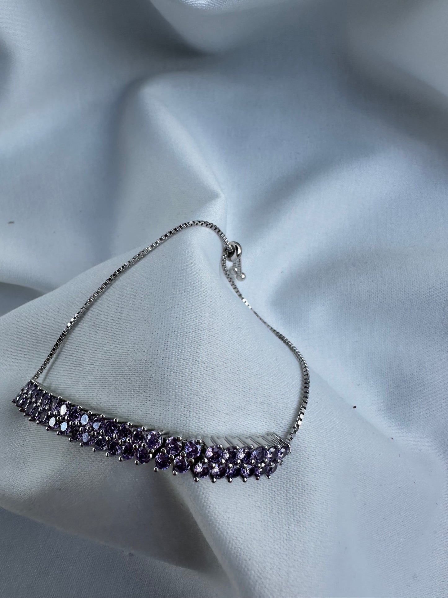 Silver Purple Bracelet