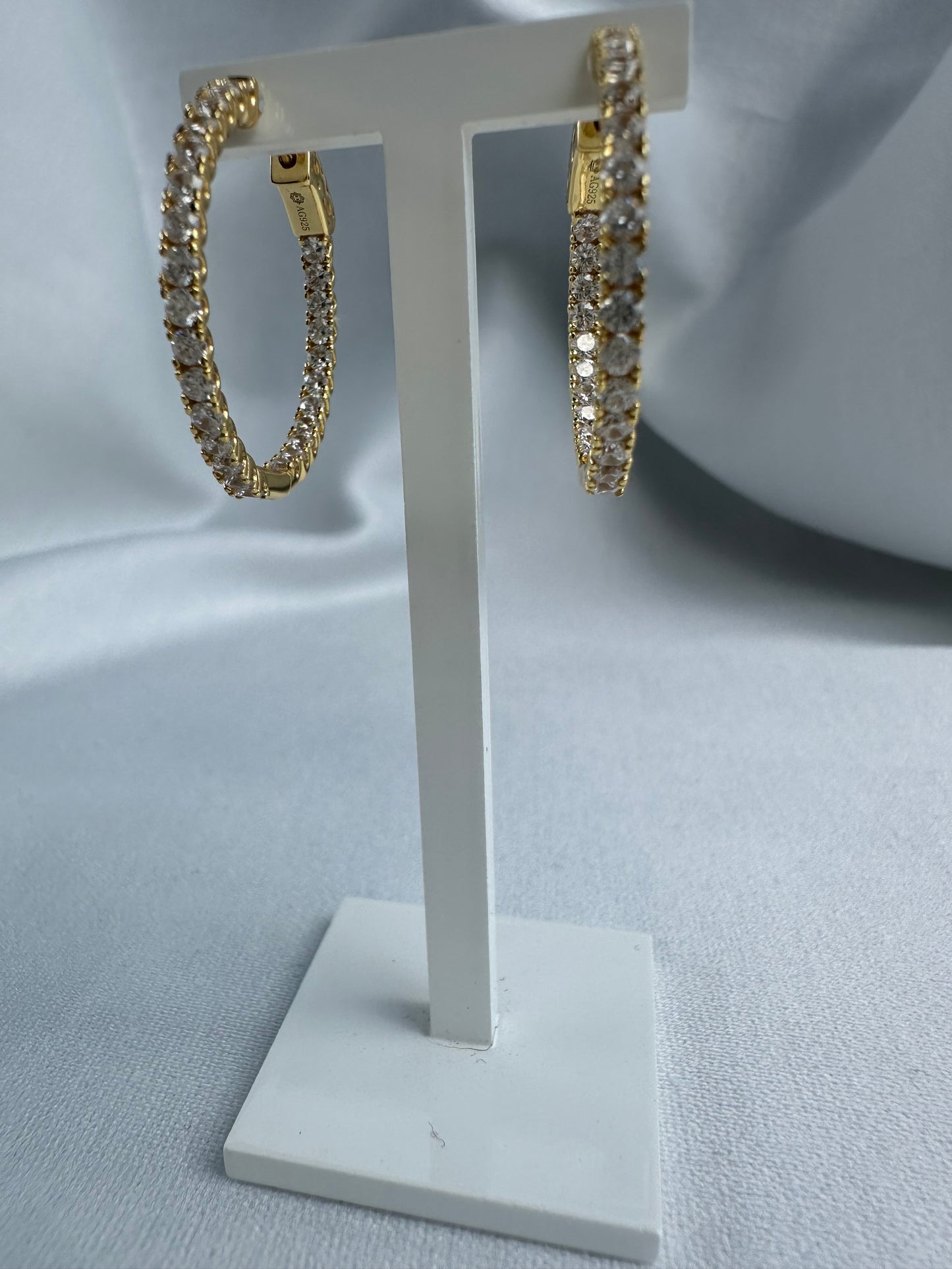 Silver Gold Plated Hoops