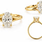 Elegant 14K Gold Oval Lab-Grown Diamond Ring