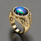 Special KVJ Design Gold Opal Ring