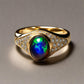 Special KVJ Design Gold Opal Ring