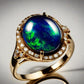 Special KVJ Design Gold Opal Ring