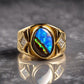 Special KVJ Design Gold Opal Ring