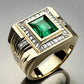 Special KVJ Design Gold Emerald Ring